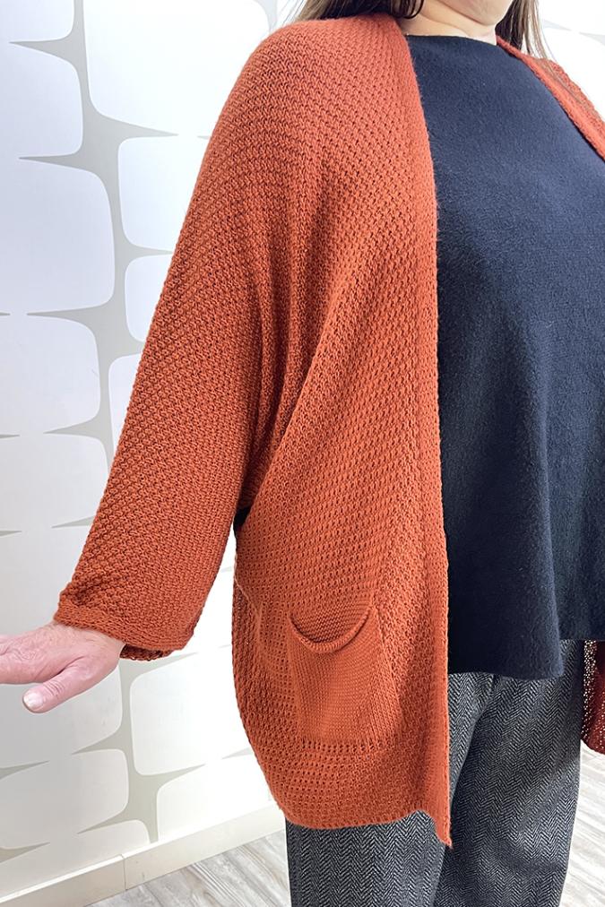 cardigan lexy coccio curvy fabbrica di giuggiole abbigliamento femminile online e roma