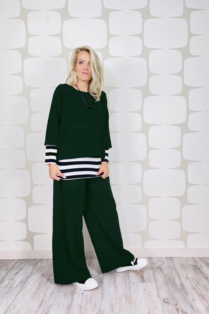 maglia a scatoletta svasata manica 3/4