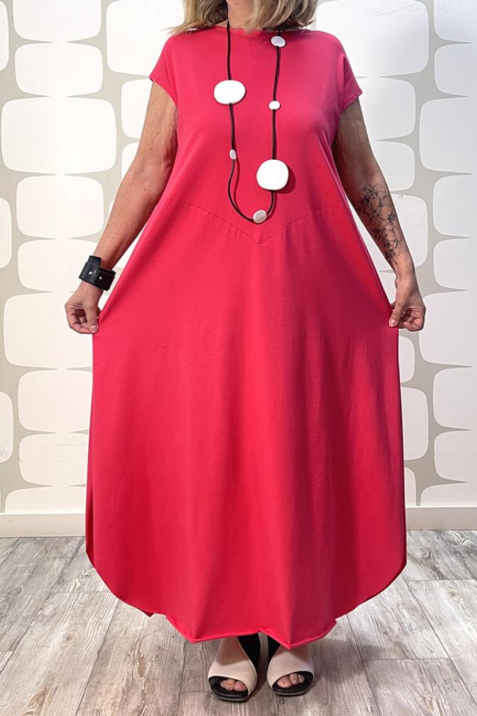 outfit con Abito Shonda sartoriale fragola
