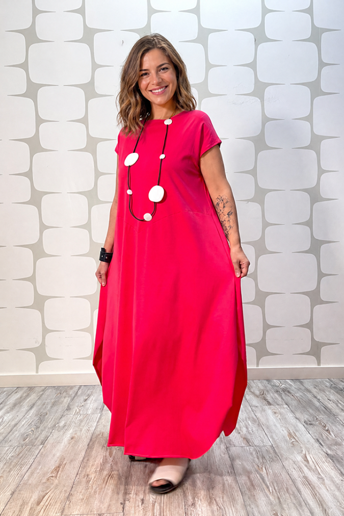 outfit con Abito Shonda sartoriale fragola