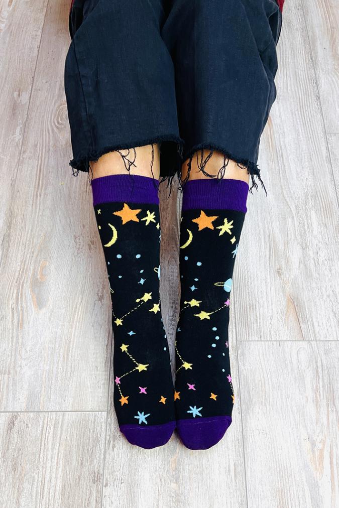 calzini socks con fantasia pianeti
