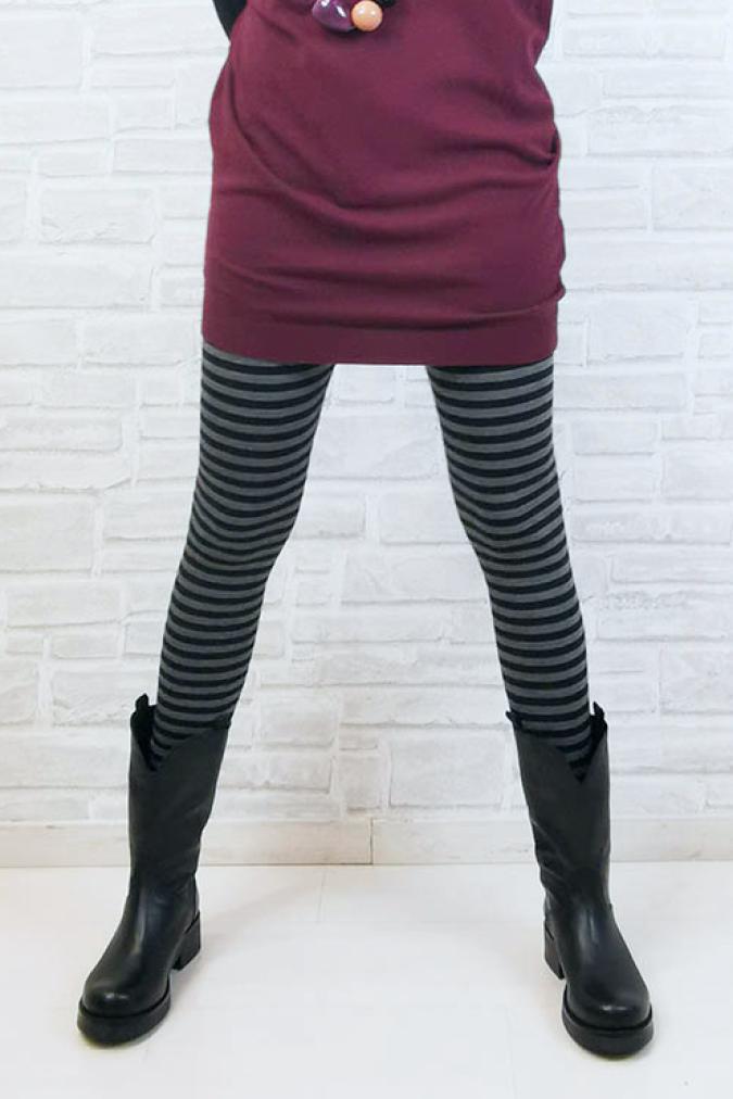 leggins a righe di 1 cm