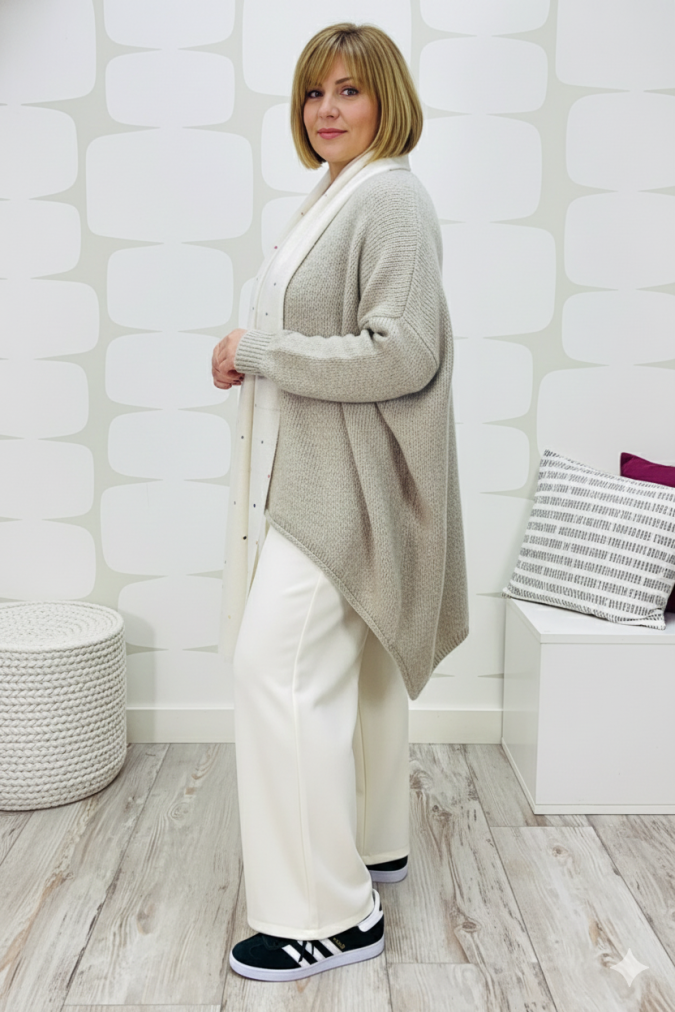 OUTFIT con Maglia Wittenberg corda e Pantalone Monaco panna - fabbrica di giuggiole