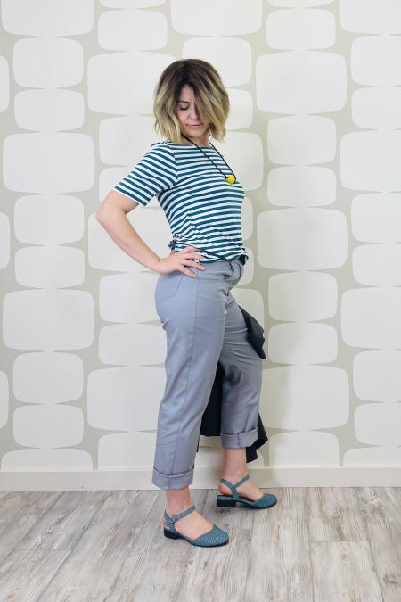 Pantalone in cotone dalla linea dritta