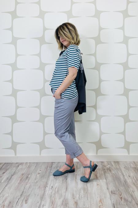 Pantalone in cotone dalla linea dritta