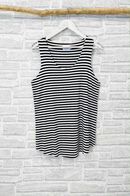 canotta a righe dalla linea svasata