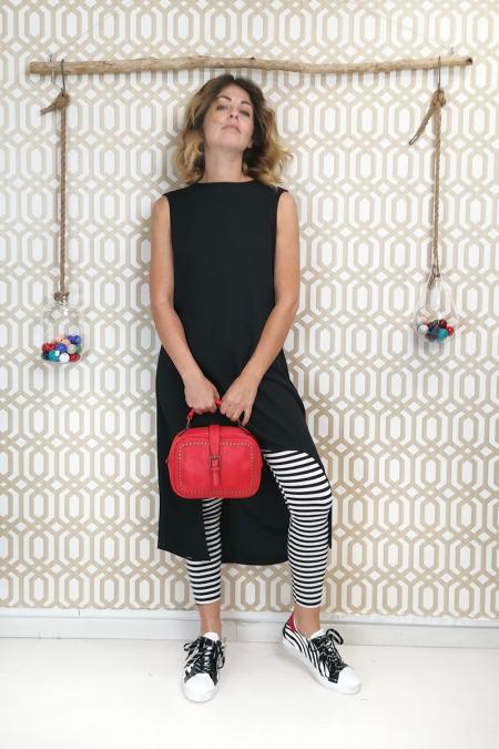 leggins a righe di 1 cm