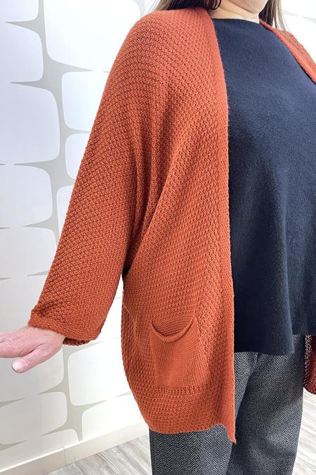 cardigan lexy coccio curvy fabbrica di giuggiole abbigliamento femminile online e roma