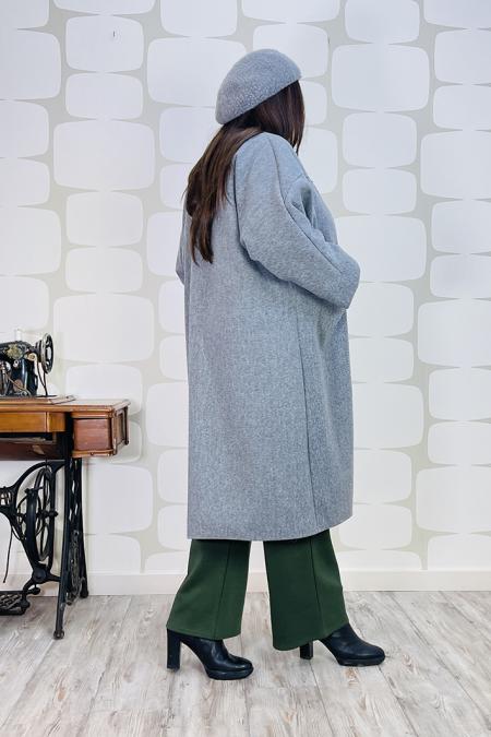 cappotto lynn grigio curvy fabbrica di giuggiole abbigliamento femminile online e roma