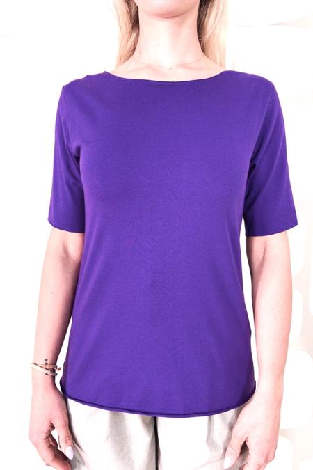 simple viola maniche corte